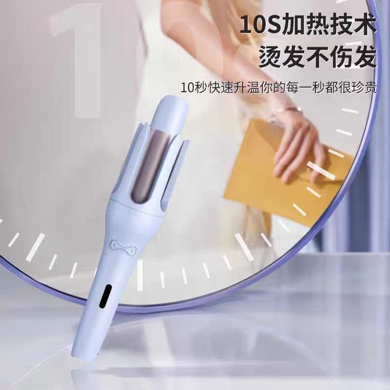 جهاز تجعيد الشعر الكهربائي الأوتوماتيكي مع قضيب دوار لتجعيد الشعر الكبير الموجي، قضيب سيراميك لا يؤذي الشعر، قضيب تجعيد كهربائي بأيونات سلبية - Image 5